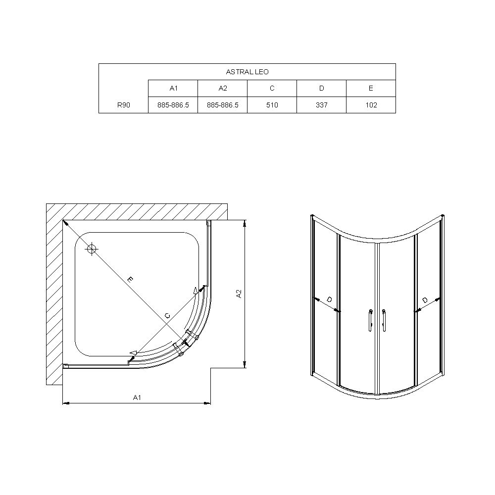 Astral Leo R90x195cm/8mm Nano Easy