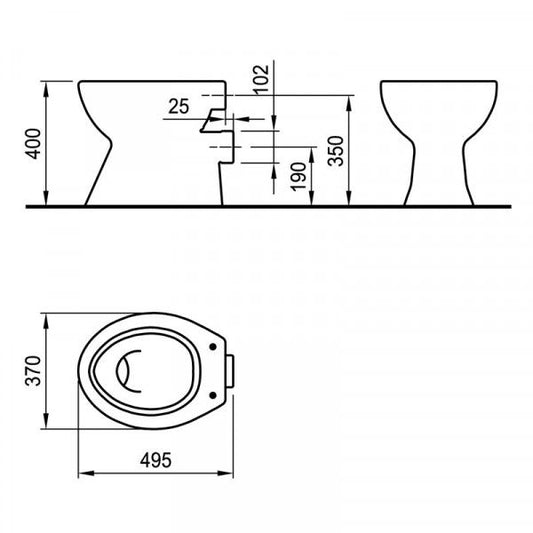 Fayans Classica wc šolja baltik