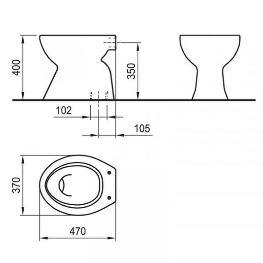 Fayans Classica wc šolja simplon