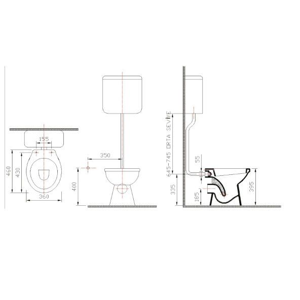 Alvit wc šolja baltik