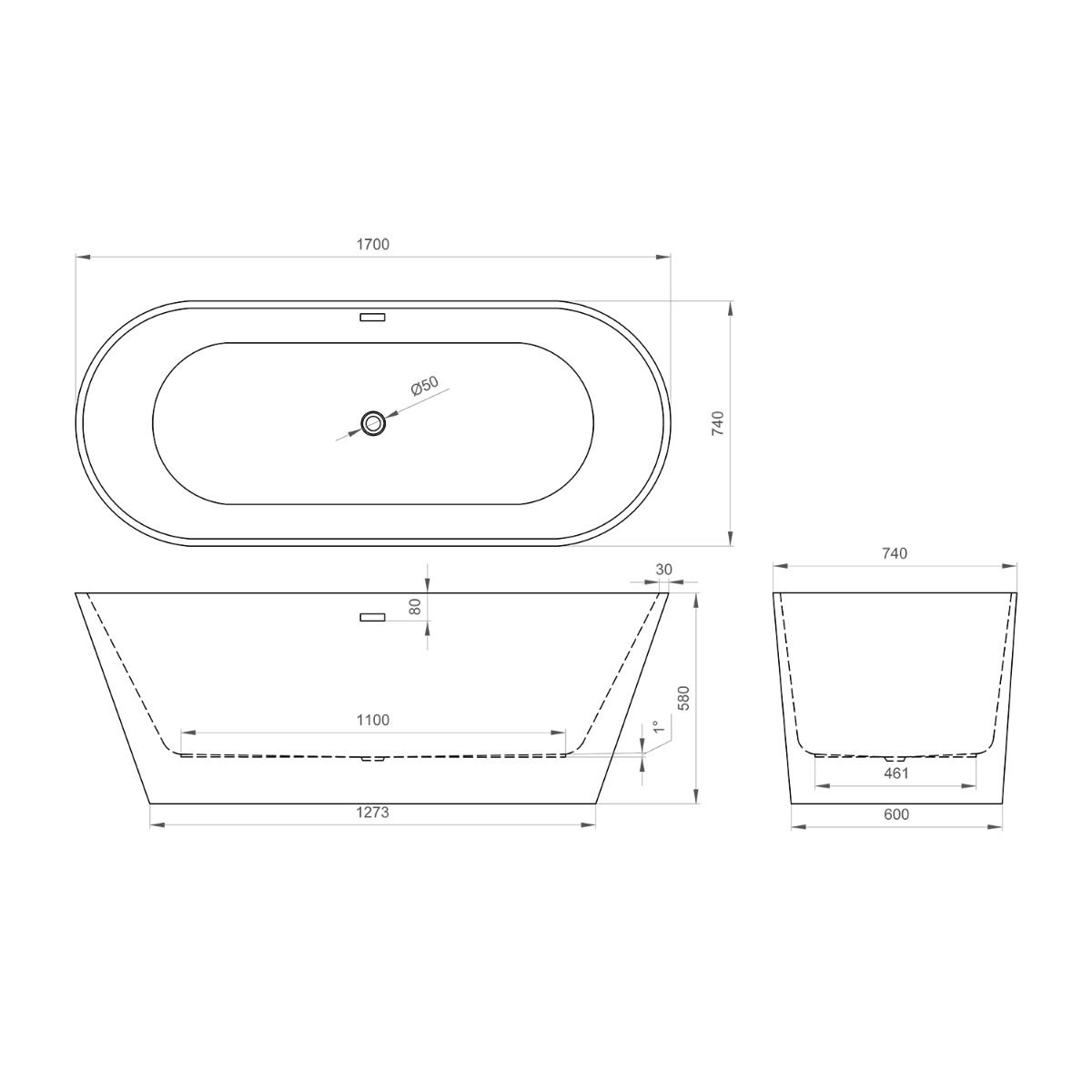 Astral Dunja samostojeća kada 170x75x60