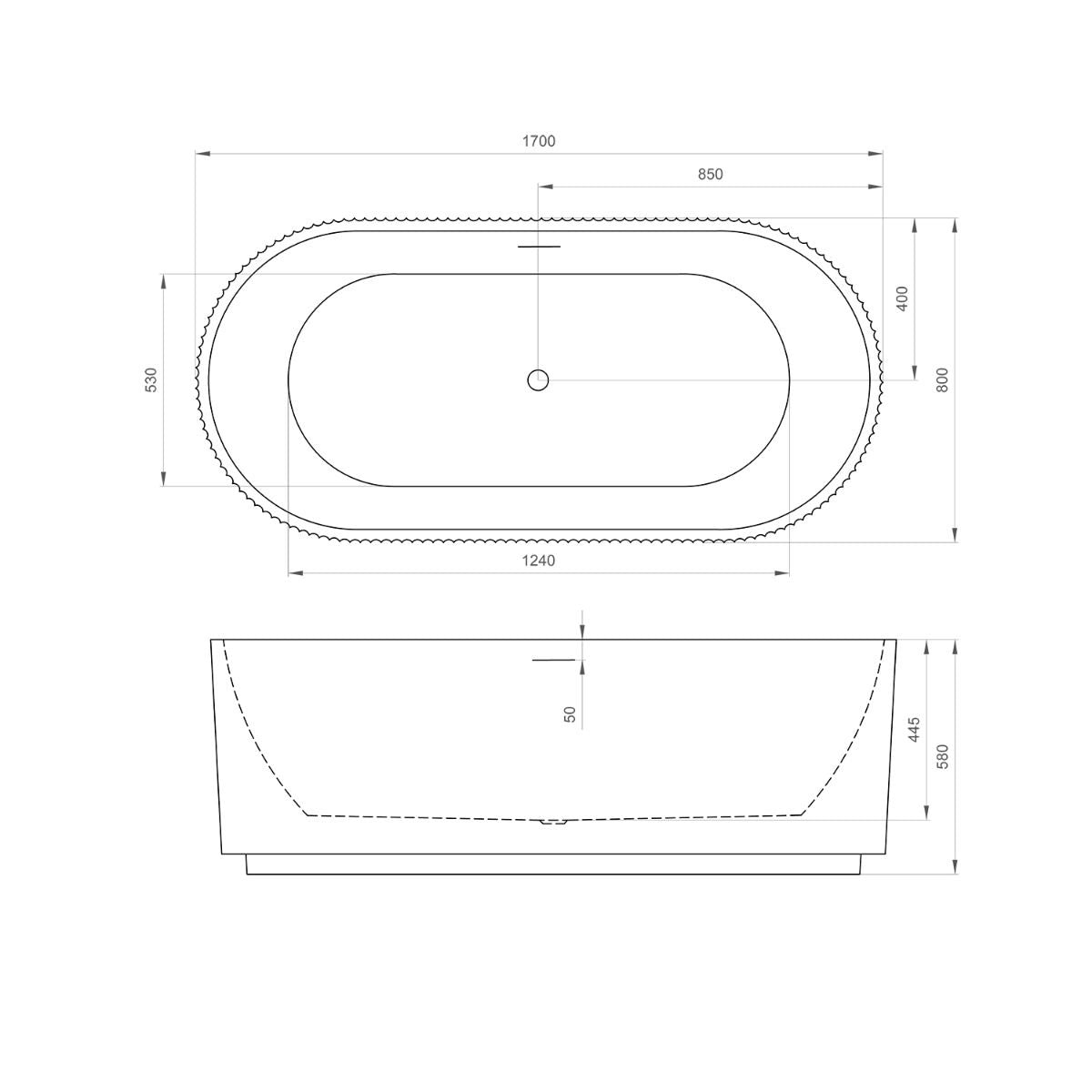 Astral Elena black samostojeća kada 170x80x58