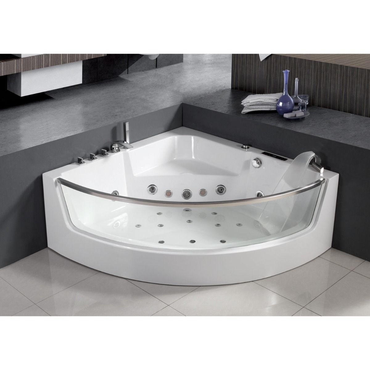 Astral Tamara Lux G 150x150x58 ugaona sa grejačem hidromasažna kada