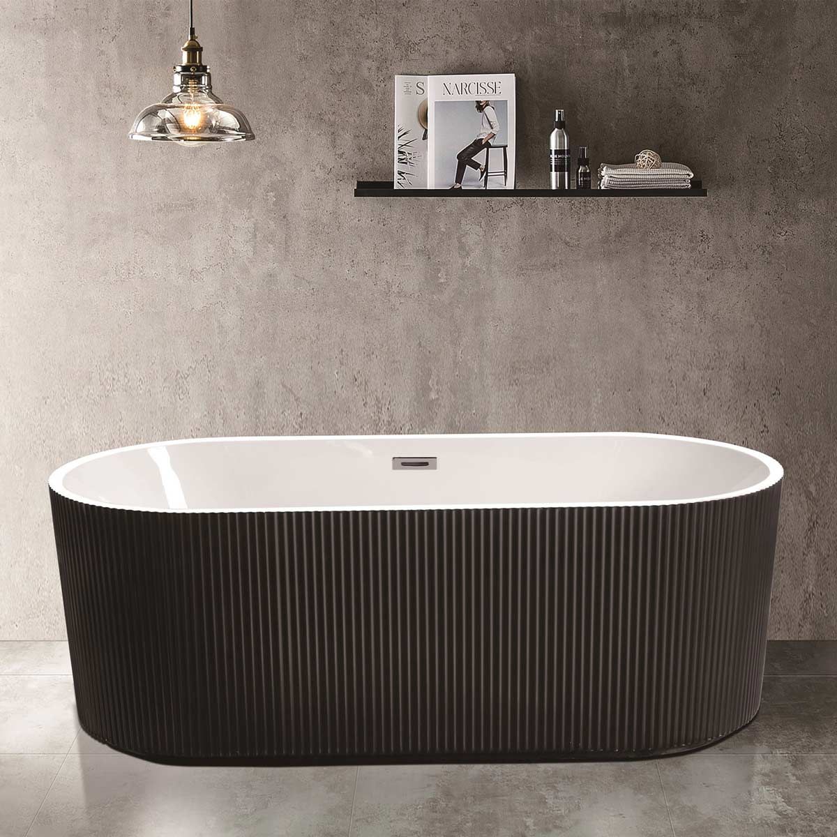 Astral Elena black samostojeća kada 170x80x58