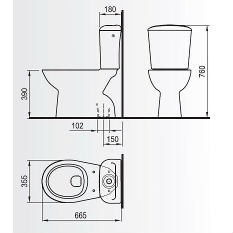 Fayans Canto monoblok simplon sa daskom
