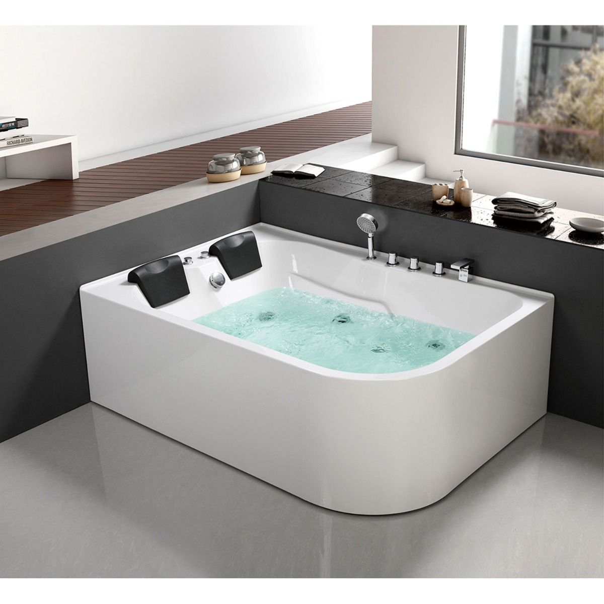 Romansa Lux G A006 170x120x58 Desna sa grejačem hidromasažna kada