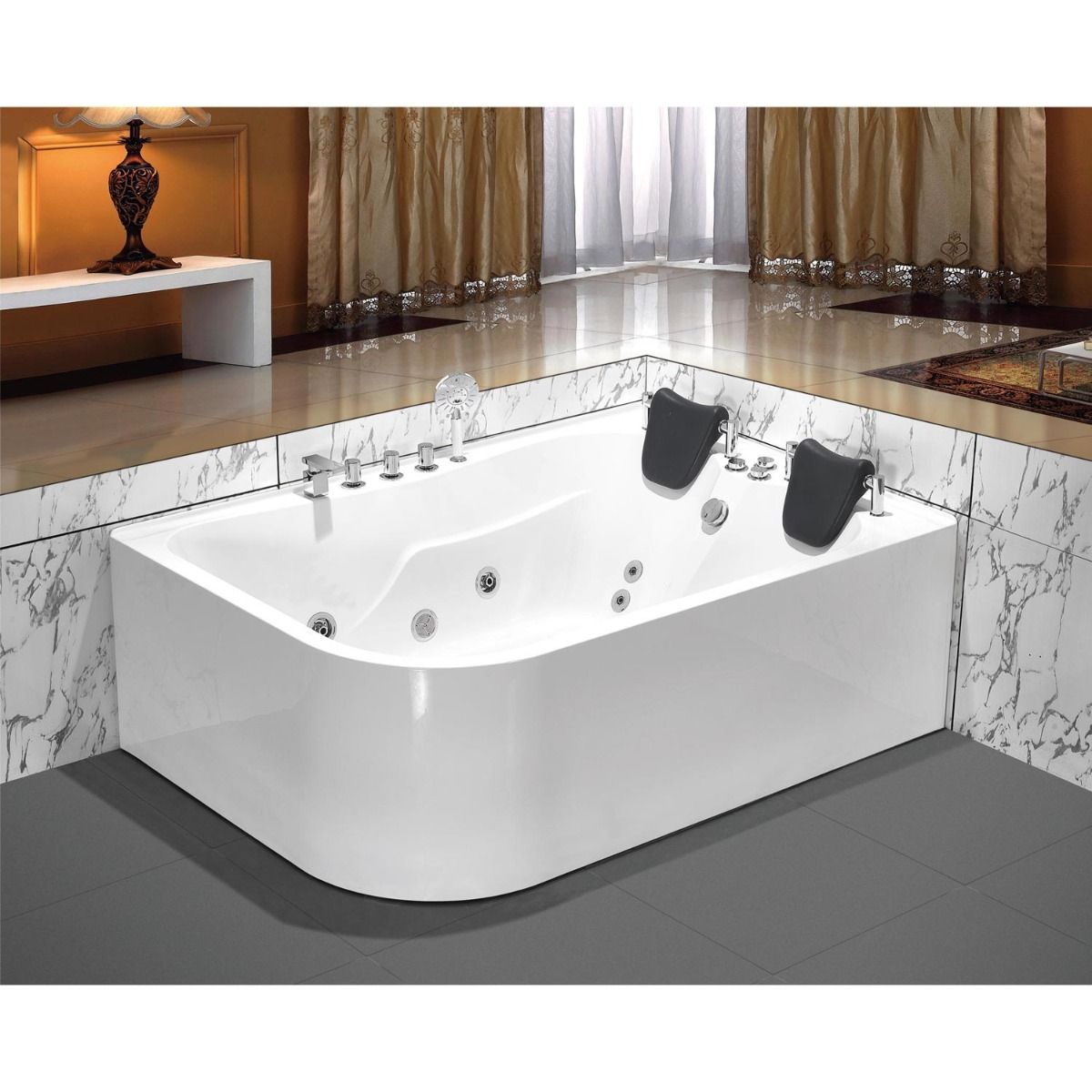 Romansa Lux G A006 170x120x58 Leva sa grejačem hidromasažna kada