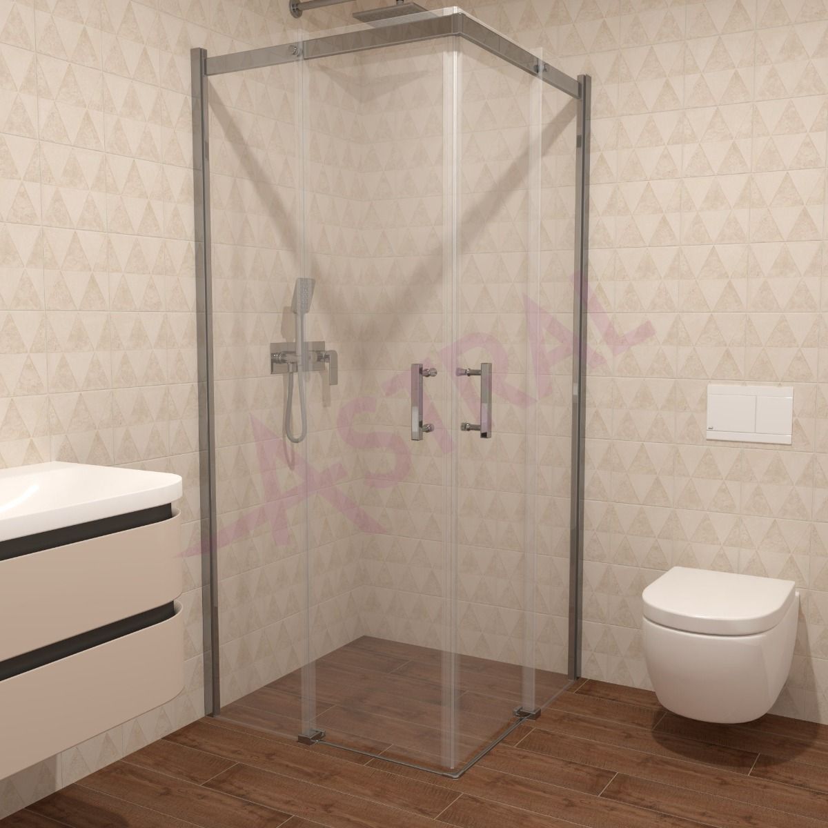 Astral Lido 90x90x195cm/6mm