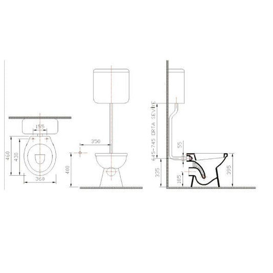 Alvit wc šolja baltik